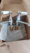 Image of Bristan Renaissance Pair of Chrome Lever Basin Taps