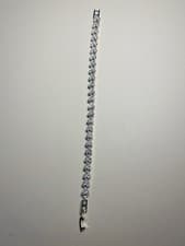 Image of Silvery 20 Cm Long Chain of Hearts Bracelet for Women Uk Fast Shipping