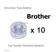 Image of 10 Universal bobbins fits BROTHER SEWING MACHINE FS210 NV400 RH127 RL425