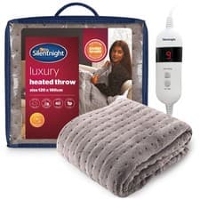 Image of Silentnight Comfort Control Heated Throw Fleece Electric Blanket Fast Heat Up