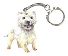 Image of Westie Keyring - Westies - Westie Dog - Westie Keyrings P39-K