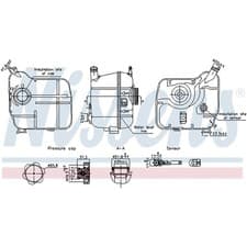 Image of EXPANSION TANK COOLANT FOR CHEVROLET OPEL SAAB NIS 996239 NISSENS NEW