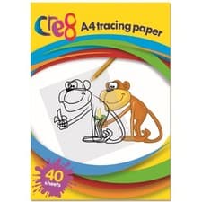Image of A4 Tracing Paper 40 Sheets - Pad Drafting Home School Office Quality Art Crafts