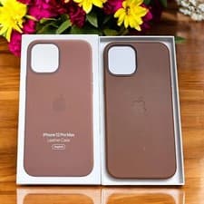 Image of Official Genuine Original Apple (iPhone 12 Pro Max) Leather Case MagSafe Cover