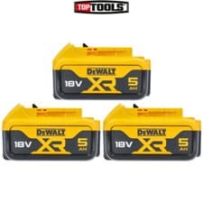 Image of DEWALT Genuine DCB184 18V XR 5.0Ah Li-ion Cordless Slide Battery Pack of Three