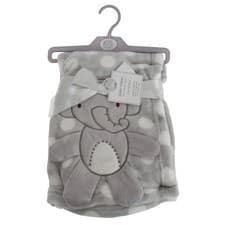Image of Snuggle Baby Baby Boys/Girls Polka-Dot Elephant Wrap75cm x 100cm Grey/White BAB