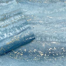 Image of Muriva Semper Marble Teal Metallic Gold Granite Stone Feature Wallpaper 189504