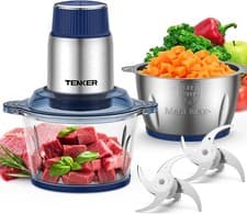 Image of Food Processor with 2x2L Bowls, 400W, Stainless Steel Blades, BPA Free