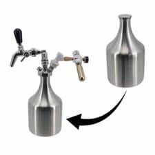 Image of 304 Stainless Steel Beer Growler 2 L Lightweight Professional Keg for Beer