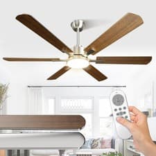 Image of Airwit 52" Ceiling Fan with Lights, Double Sided Blades, Remote, LED