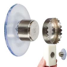 Image of Magnetic Soap Holder Suction Cup Wall Soap Storage Rack for Bathroom Kitchen