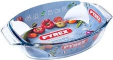 Image of Pyrex Irresistable Easy Grip Rectangular Oval Glass Roaster Transparent