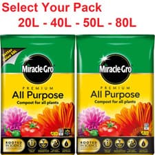 Image of Miracle Gro All Purpose Enriched Compost Soil Garden Flower Plant 20-40-50-80L