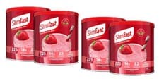 Image of SlimFast Strawberry Meal Replacement Shake 365g x4 – 40 Servings, High Protein