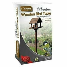 Image of Kingfisher Premium Deluxe Free Standing Wooden Bird Table - BF009HD