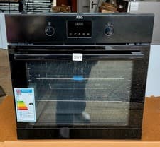 Image of AEG BPK355061B Built In Single Electric Oven Pyrolytic SteamBake Black 72L