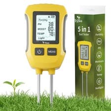 Image of TRJZWA 5-in-1 Soil Moisture Meter, Fertility/PH/Soil...