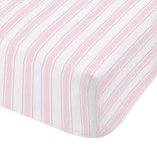 Image of Bianca Check Stripe 100% Cotton Fitted Sheet - Pink - Single