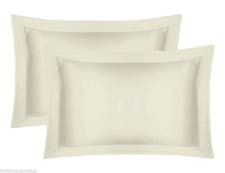Image of Luxury Cream 400TC Egyptian Cotton PAIR Oxford Pillowcase