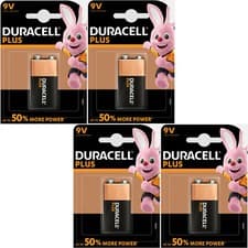 Image of 4 x Duracell Plus 9V Battery MN1604 6LR61 PP3