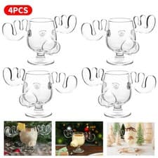 Image of 1-4 Pcs National Lampoon's Christmas Vacation Glass Moose Cup Griswold Moose Mug