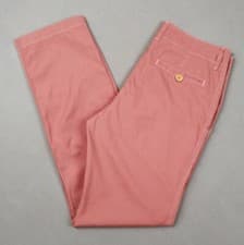 Image of Albam Overdyed Cotton Trousers - W34 L33 - Regular Fit - Salmon Pink Lightweight