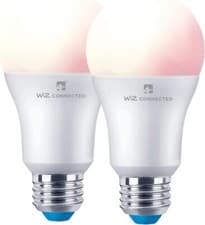 Image of 2 X 4lite WiZ Connected Dimmable Multicolour LED RGB Smart Bulb E27 Large Screw