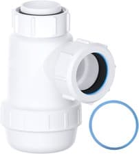 Image of 32mm Shallow Bottle Trap PlumbEZ | Basin Sink Waste Trap 1¼" White Space Saving
