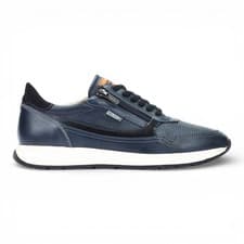 Image of Pikolinos Getafe Men's Blue Leather Easy Wear Breathable Comfort Trainers Shoes