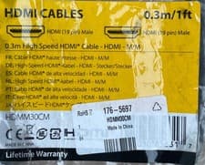 Image of StarTech 0.3m (1ft) Short High Speed HDMI Cable - Ultra HD 4k x 2k HDMI Cable...