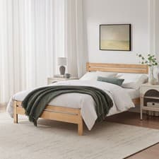 Image of **Seconds** Declan Oak Solid Pine Double Bed Frame