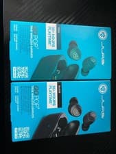 Image of JLAB Go Air Pop+ True Wireless Earbuds Bluetooth Black and Teal - NEW SEALED