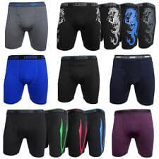 Image of Mens Location Boxers 3,6 Pack Sports Longer Leg Boxer Shorts Brief Underwear Set