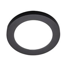 Image of Litecraft Darly Flush Bathroom Ceiling or Wall Light 12 Watt LED - Satin Black  