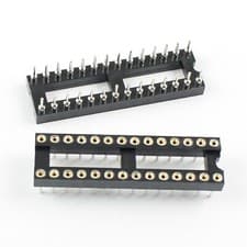 Image of 5Pcs 2.54mm Pitch 28 Pin DIP Round Pin IC Socket Adaptor Narrow #F23