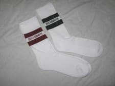 Image of BRAND NEW BEN SHERMAN Mens Ribbed Sports Socks White 2 Pairs GR