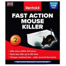Image of Rentokil Twin Pack Mouse & Rat Killer Poison Trap Bait Pasta Box Fast Action