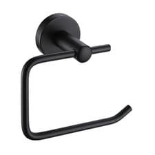 Image of Showerdrape Modernity Black Stainless Steel Wall Mounted Toilet Roll Holder