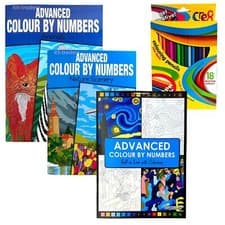 Image of A4 Advanced Adult Colouring Book Books Colour By Numbers Colouring Book Relaxing