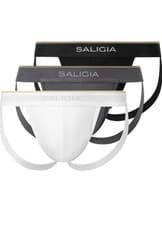 Image of Men’s Jockstraps, Tag-Free, 50s Cotton Underwear with No-Fly Pouch 3-Pack