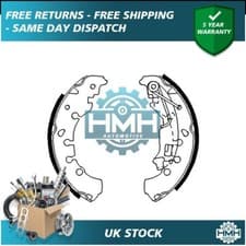 Image of Fits Vauxhall Corsa Adam Fiat Grande Punto Panda HMH Rear Brake Shoes Set