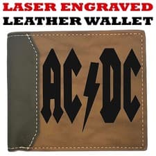 Image of AC/DC - Leather Bifold Wallet - Premium Leather Wallet