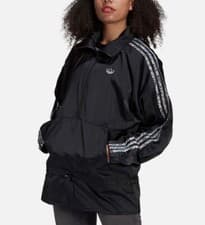 Image of Adidas Originals 1/2 Zip Windbreaker Jacket Black/White-New-100% Genuine-RRP £70