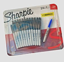 Image of SHARPIE Permanent Markers Fine Point 24Colour + 1Bonus Pens All Surfaces 25 Pack