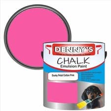 Image of Chalk Emulsion Paint Pink Matt Finish Walls Ceilings Furniture Vinyl Home Tin