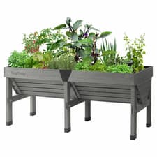 Image of VegTrug Classic Raised Garden Planter Bed in Grey 1.8M