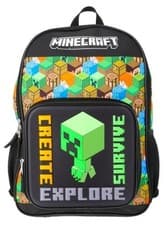 Image of MINECRAFT CREEPER 17" Light-Up Backpack w/ Optional Insulated Lunch Box NWT