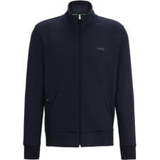 Image of HUGO BOSS Mens Navy Blue Skaz Full Zip Sweatshirt Large BNWOT Ref C2336