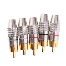 Image of 5x RCA Plug Plug RCA Phono Plug Plug Audio Plug Adapter