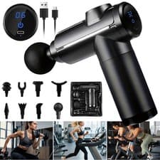 Image of Massage Gun Deep Tissue Muscle Therapy Percussion Message Relax Back Neck 8 head